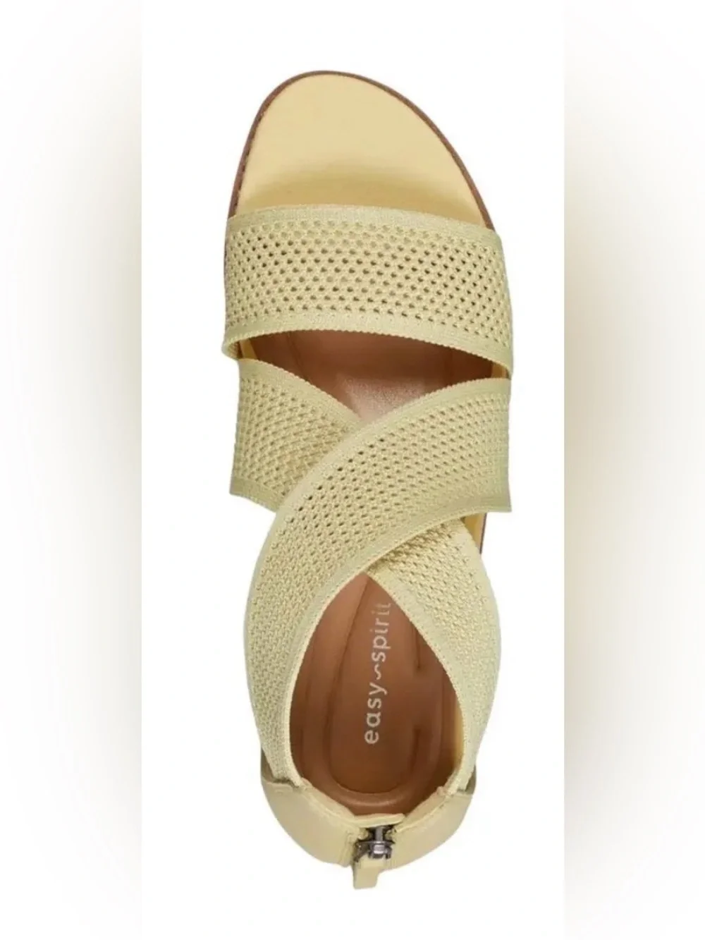 Easy Spirit Wander Woven Crisscross Sandal in Pale Yellow- Size 8 New